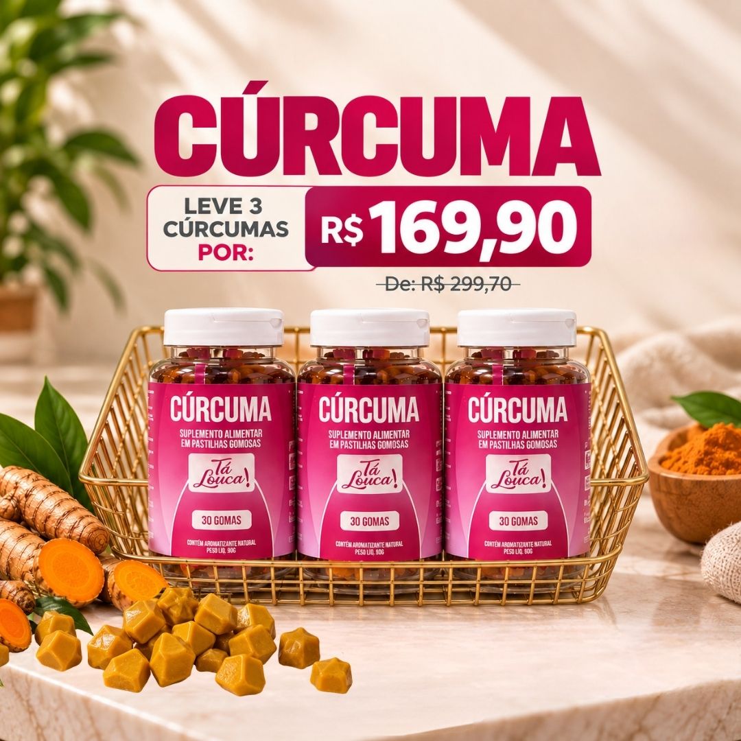 Leve 3 Cúrcumas por apenas R$ 169,90